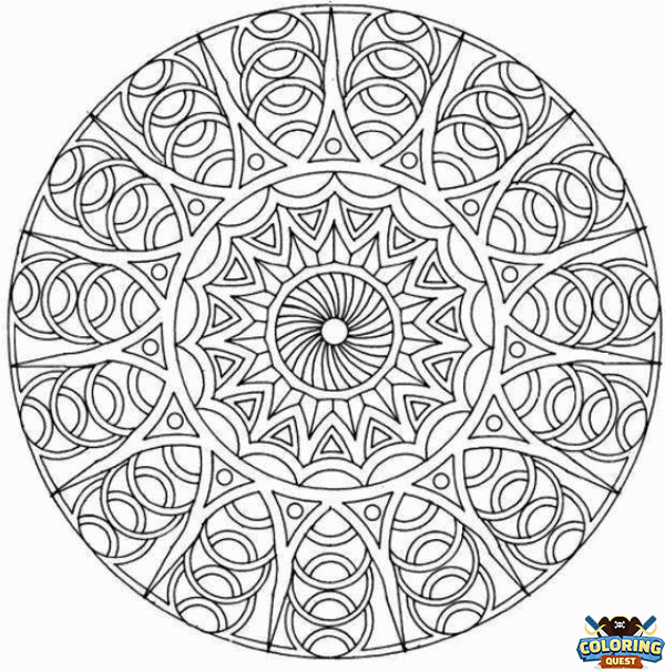 Classic mandala coloring