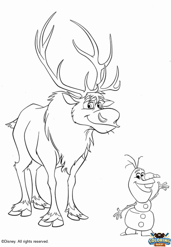 Olaf and Sven coloring