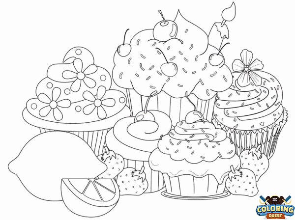 Cupcakes coloring