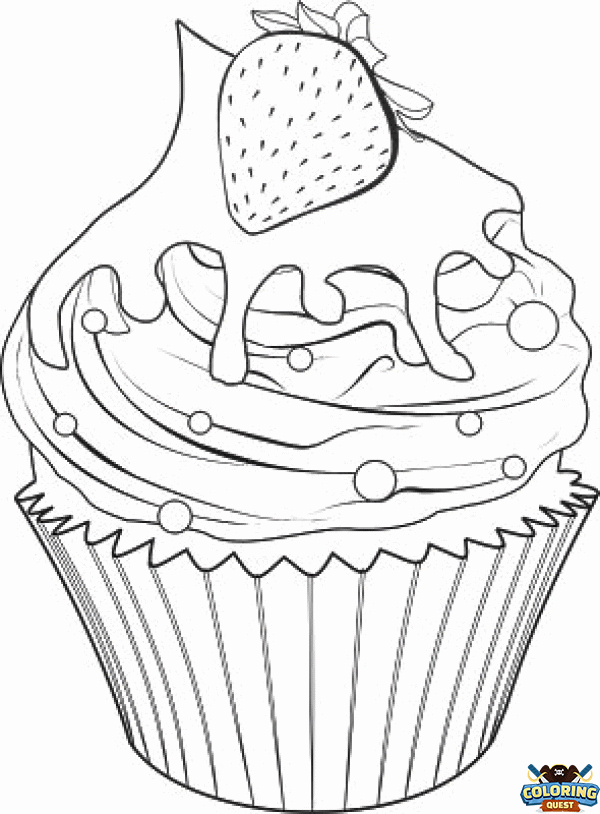 Cream cupcake coloring