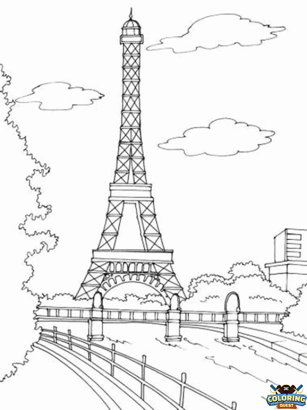 Walk in Paris coloring