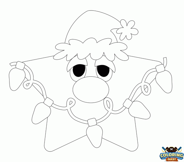 Christmas star coloring