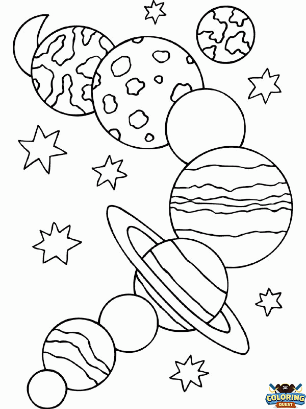 Planets coloring