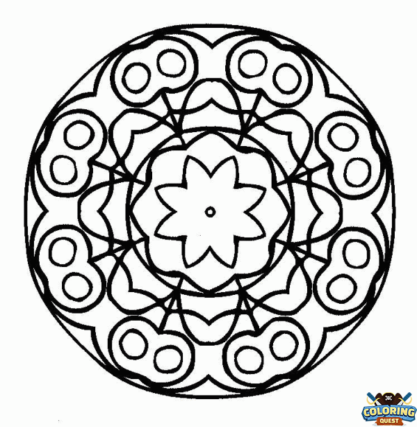 Flower Mandala coloring