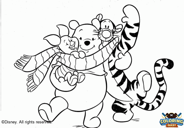 Winnie, Tigger and Piglet coloring