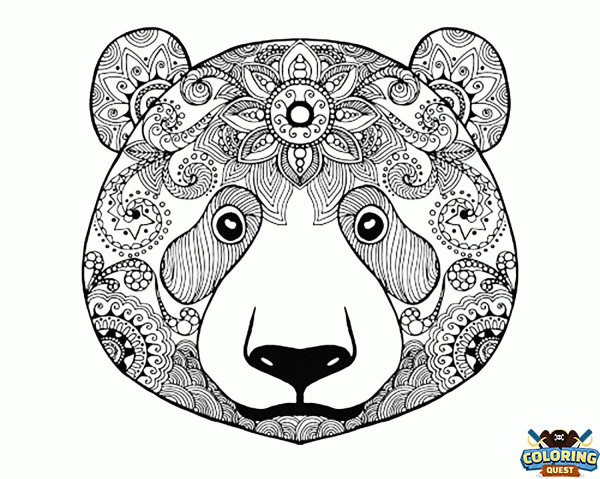 Doodle bear coloring