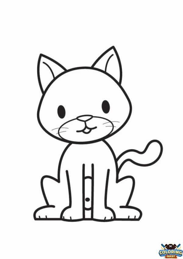 Sitting cat coloring