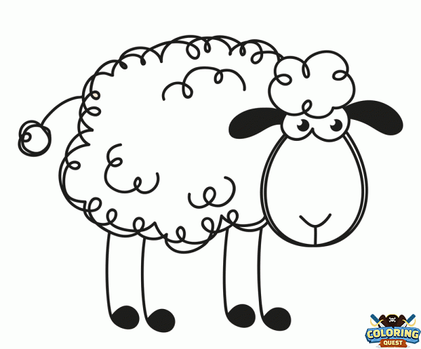 Draw me a sheep ! coloring