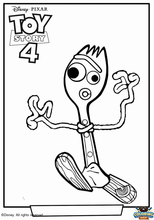 Fork - Toy Story 4 coloring