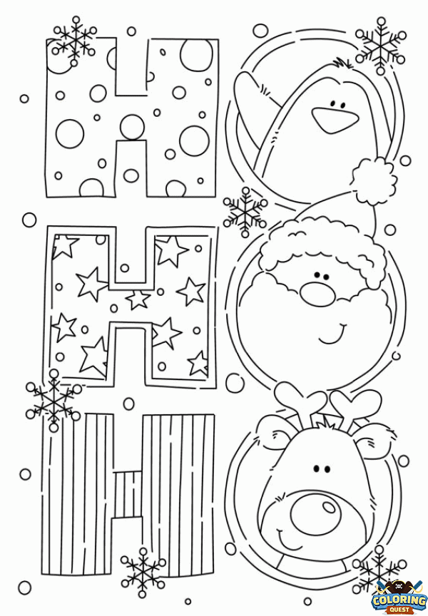 Ho Ho Ho - Christmas coloring