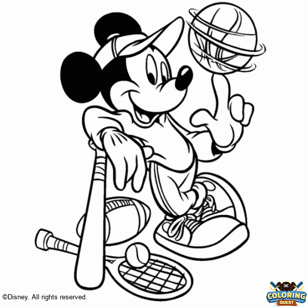 Mickey Sporty coloring