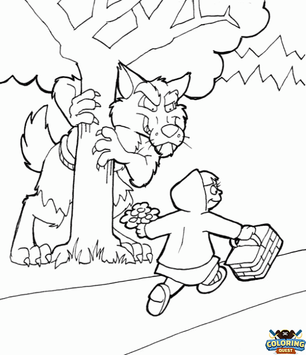 The little red riding hood coloring
