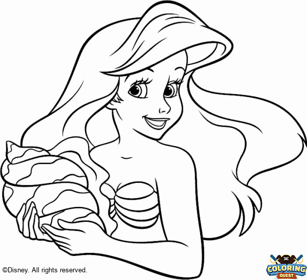 Ariel, the little mermaid coloring