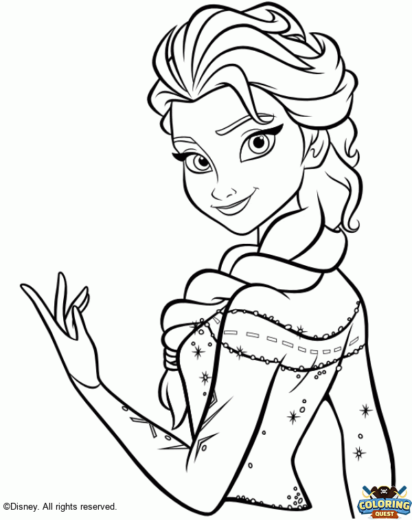 Elsa - Frozen coloring