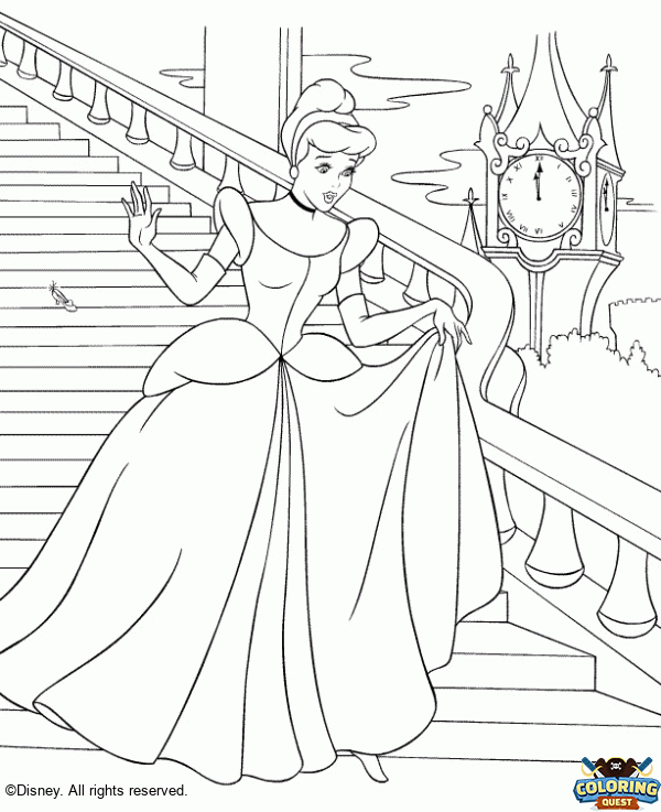 Cinderella and the 12 strokes of midnight coloring