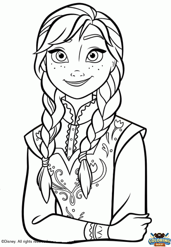 Princess Anna of Arendelle coloring