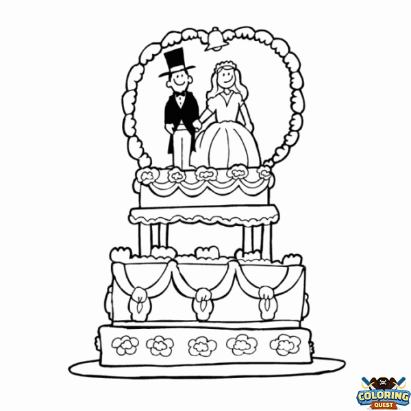 Wedding cake coloring