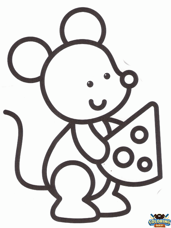 Small mouse that holds cheese coloring