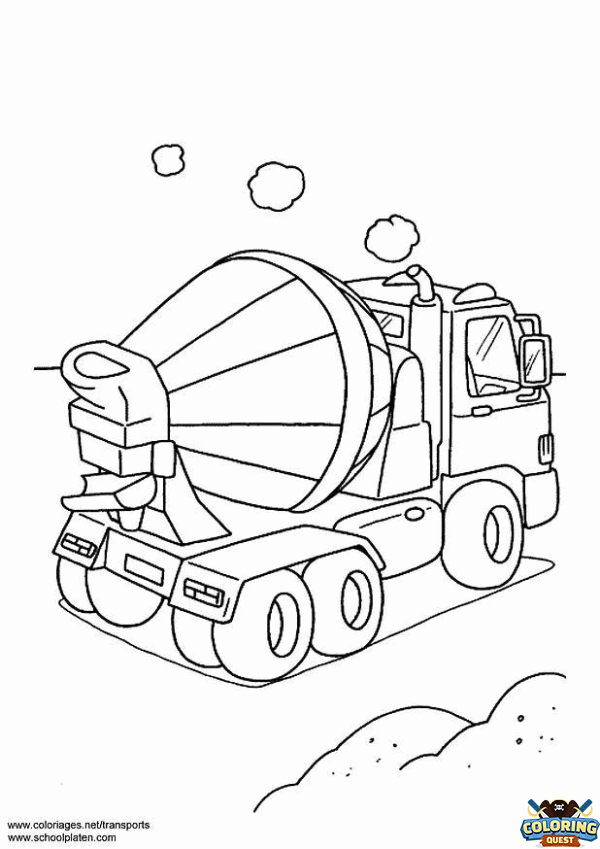 Concrete mixer coloring