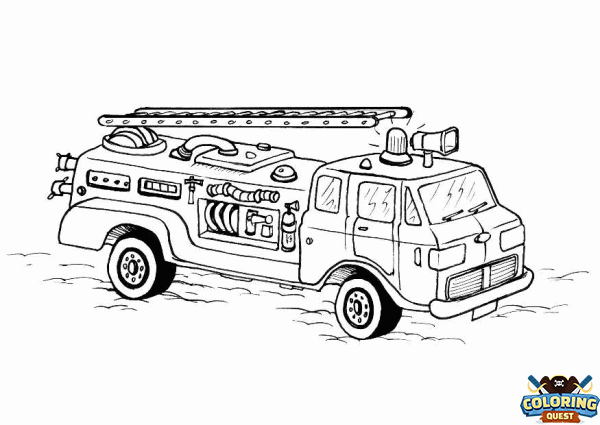 Fire truck coloring