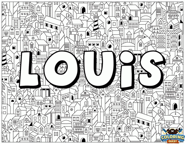 Coloring page first name - Louis coloring