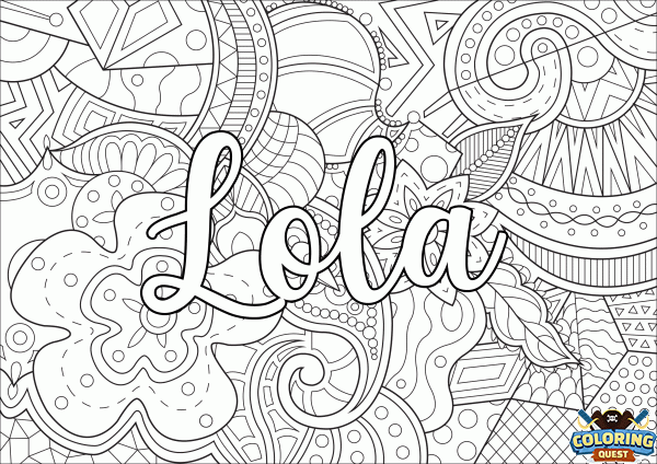 Coloring page first name - Lola coloring