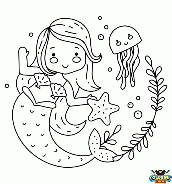 Pretty Mermaid coloring