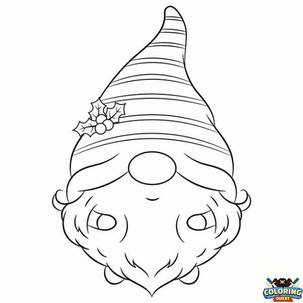 Christmas Gnome coloring