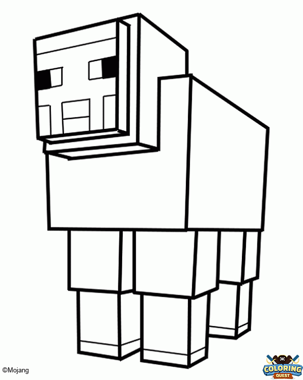 Minecraft Sheep coloring