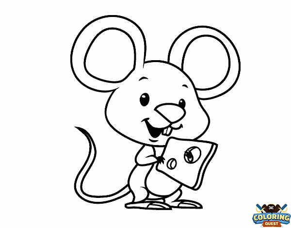 Little Mouse and Cheese coloring