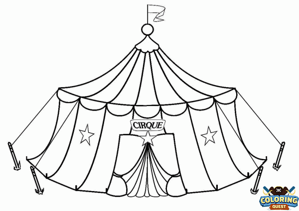 Circus marquee coloring
