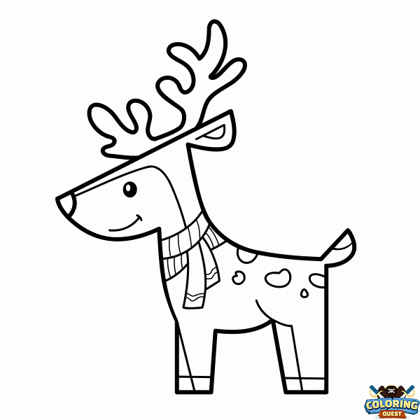 Santa's Reindeer coloring