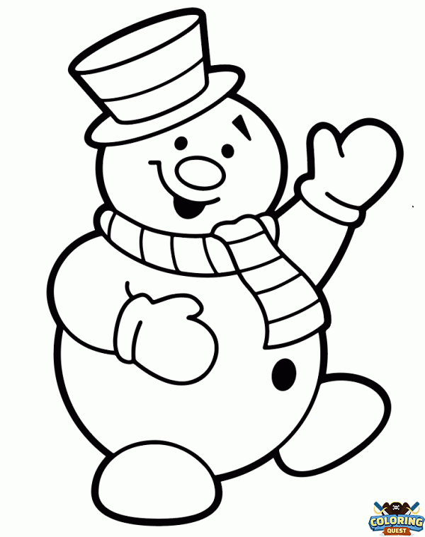 Hi Snowman coloring