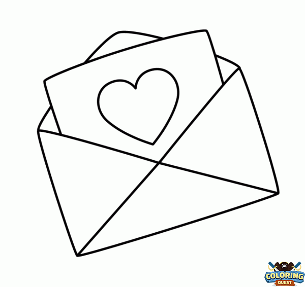 Love Declaration - Valentine's Letter coloring