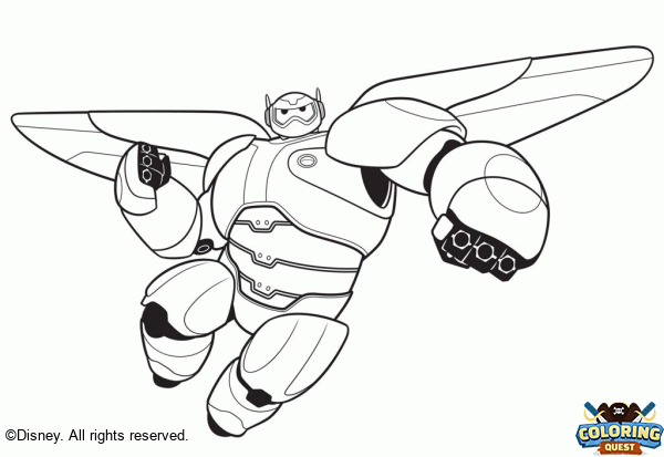 Baymax flies coloring