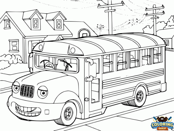School bus coloring
