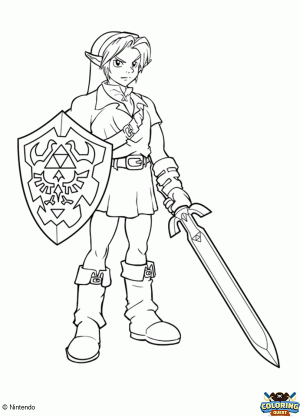 Coloring page Zelda - Link coloring