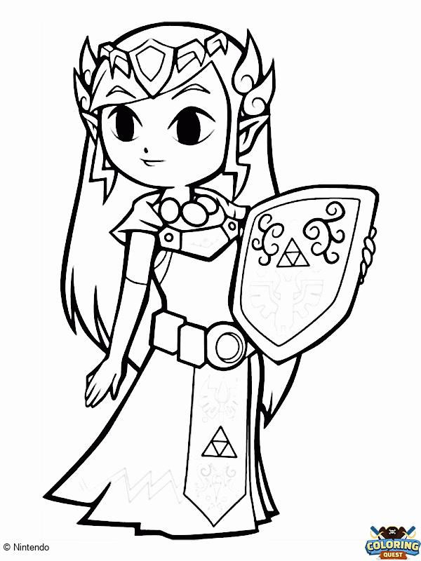 Princess Zelda Coloring Page coloring