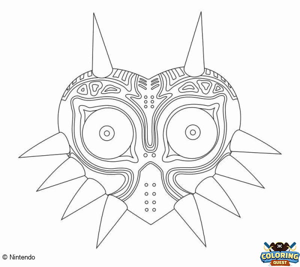 Coloring Zelda Majora's Mask coloring