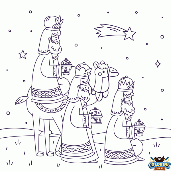 The Three Wise Men coloring