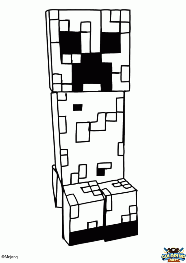 Minecraft Creeper Coloring Page coloring