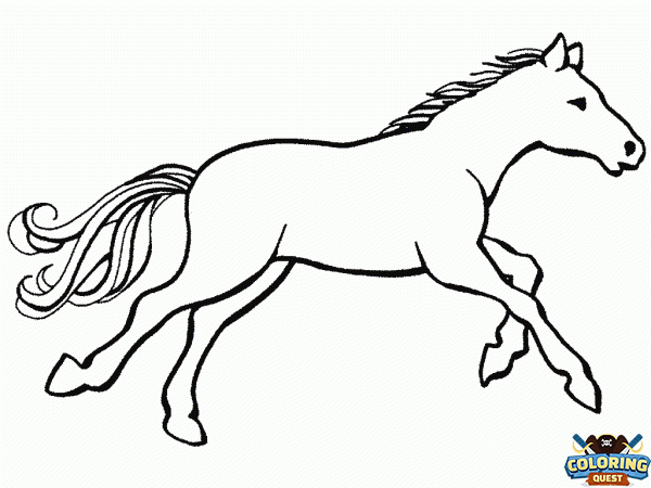 Galloping horse coloring