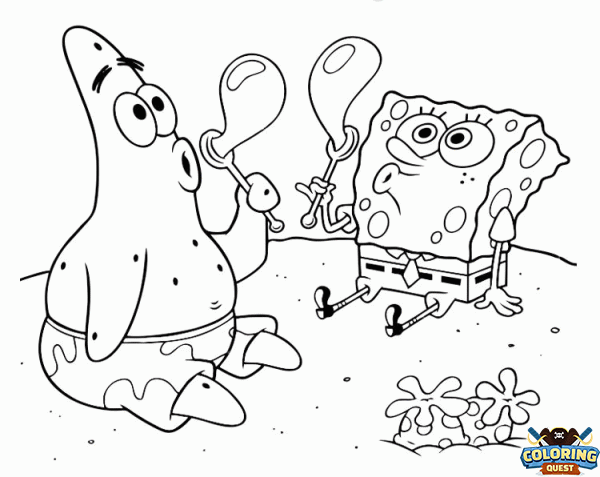 SpongeBob SquarePants and Patrick Starfish coloring