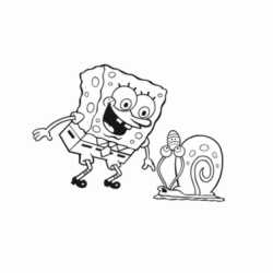 Bob the sponge and Gary the snail coloring