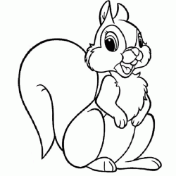 Miss Squirrel coloring