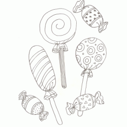 Decorated lollipops coloring