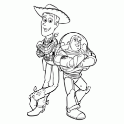 Woody and Buzz Lightyear coloring