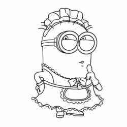 Ms. Minion coloring