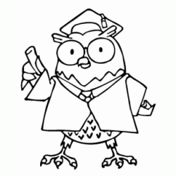 Owl Schoolmaster coloring