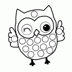 Tummy owl coloring